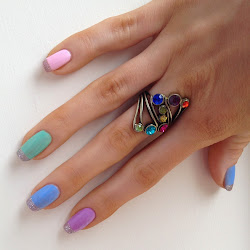 easter nail designs glitter nails pastel tips