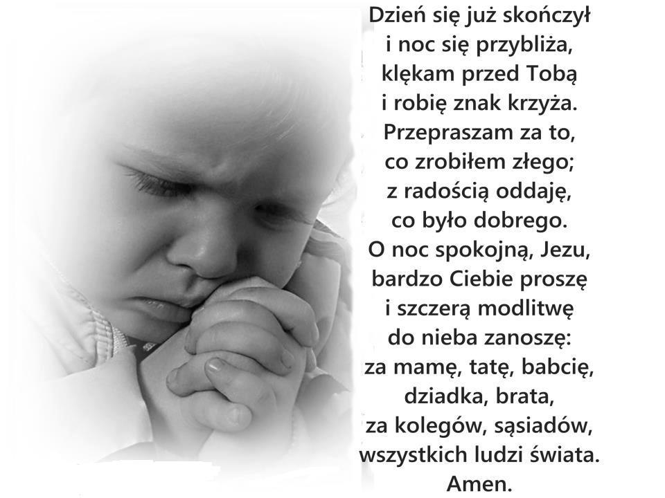 Dopisz Po Jednym Z Dzieł Boga Modlitwa na każdy dzień: Modlitwa dziecka na dobranoc.