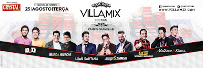 Shows acontecem agosto 2015 véspera feriado Villa Mix Campo Grande MS