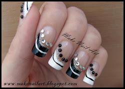 black and white nail designs for prom 1