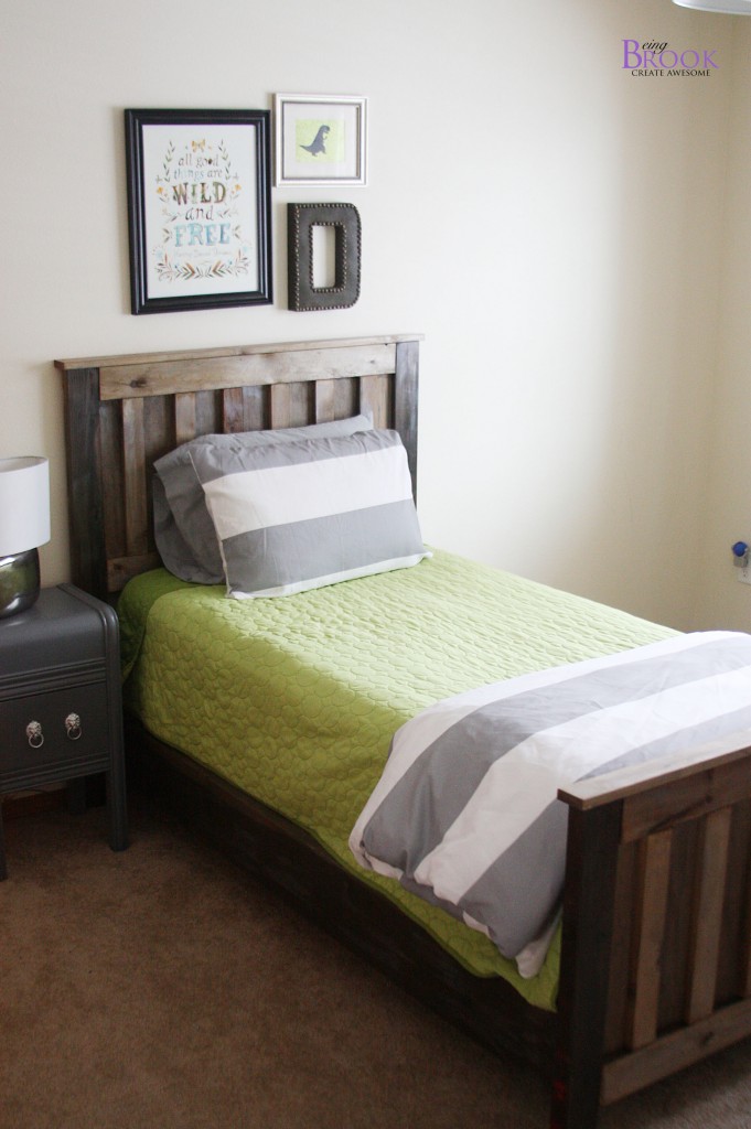 Diy Ana White Twin Bed Rustic Aged, Rustic Twin Bed Frame