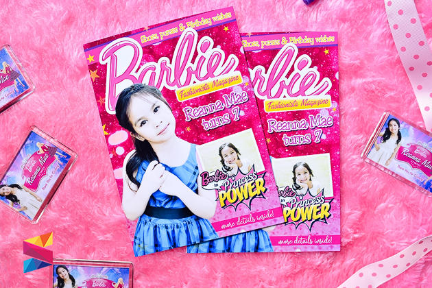 barbie themed invitation