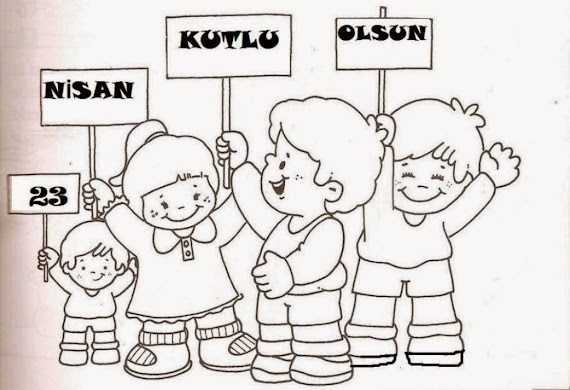(En iyi 50+) 23 Nisan çocuk Boyama