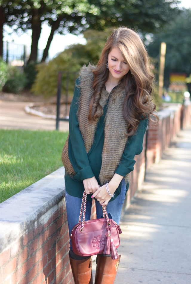 Southern Curls & Pearls: Fur Vest for Less