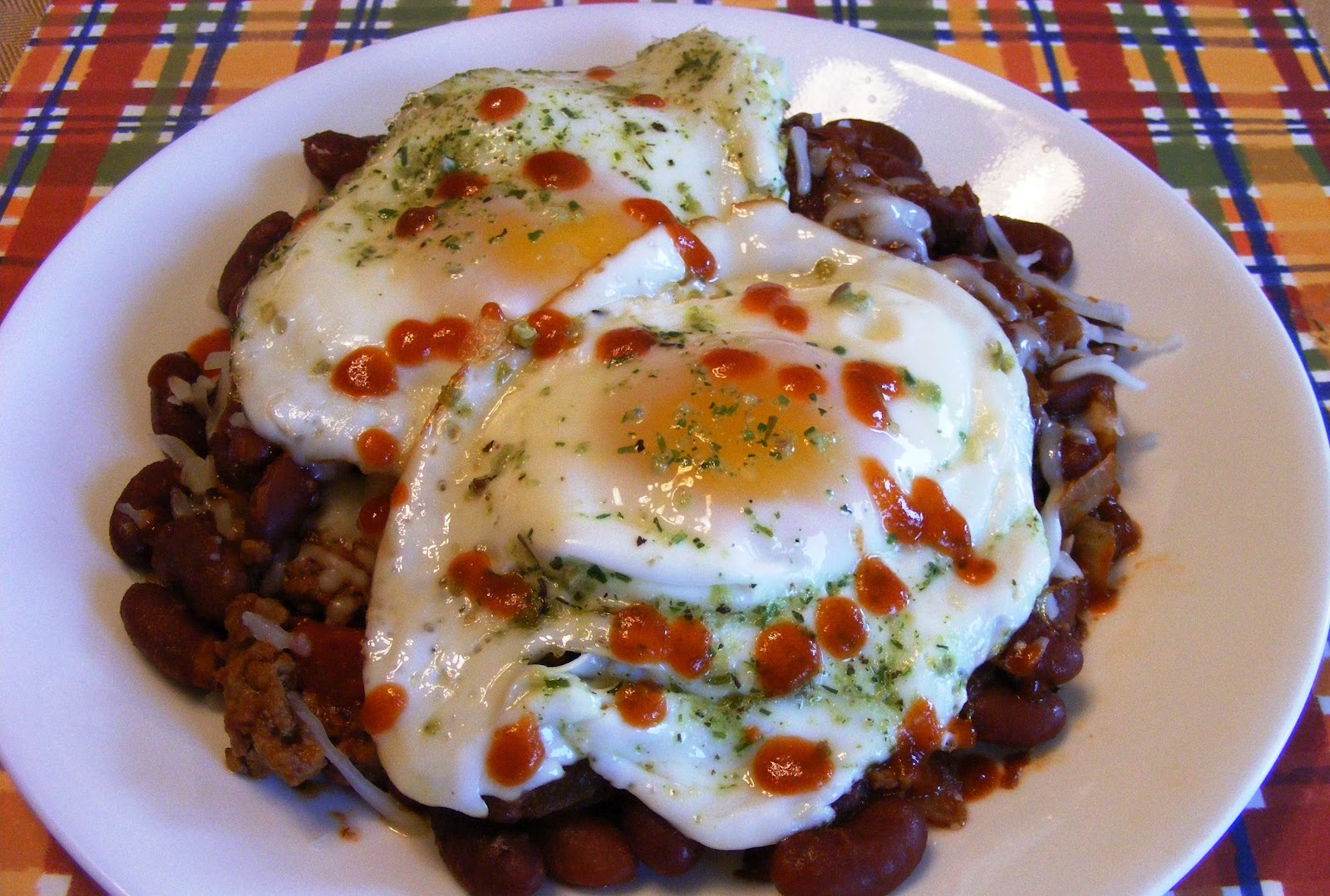 Make Your Someday Today! Eggs Over Chili