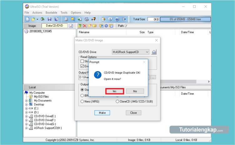 cara membuat file iso image dari dvd atau cd
