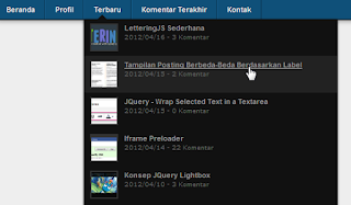 Cara Memasang Recent Post dan Komentar Terakhir di Menu Dropdown Cara Memasang Recent Post dan Komentar Terakhir di Menu Dropdown