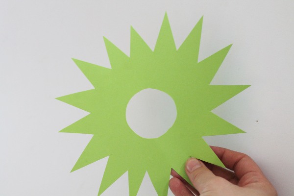 Cut a spiny star shape out of your green card