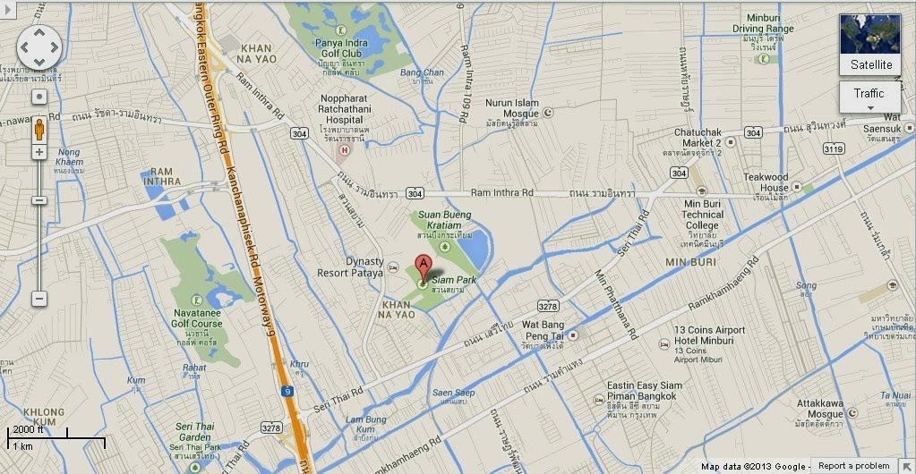 Detail Siam Park City Bangkok Location Map About BTS