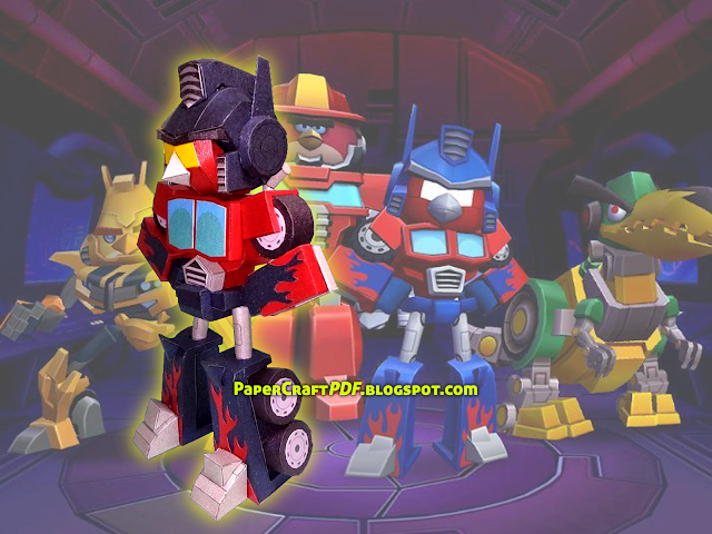 Red Bird - Optimus Prime (Angry Birds Transformers) Papercraft ...