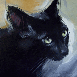 cat painting paintings oil diane cats irvine armitage canvas watercolor parlor drawing inches looking portraits right