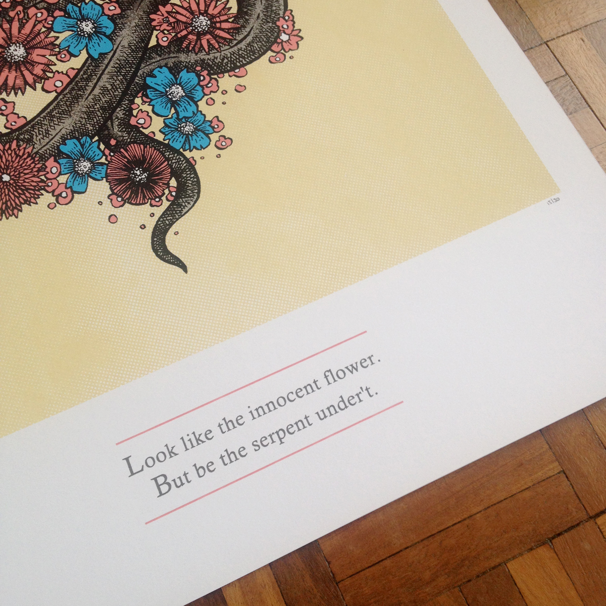 Mat Pringle 'Look like the innocent flower...' MacBeth screenprint