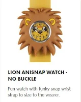wicked Uncle lion anisnap watch no buckle