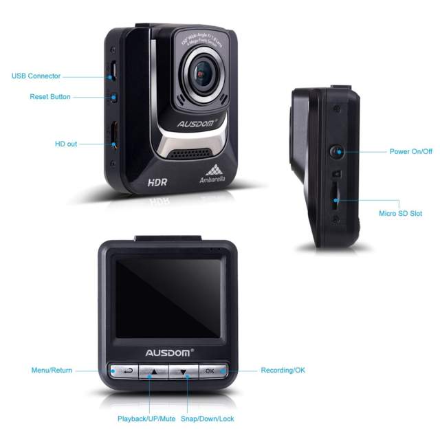 AUSDOM AD282 Car Dash Camera DVR Reviee 13Reviews