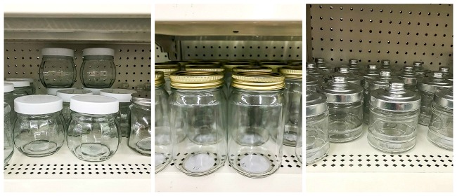 Dollar Tree storage jars
