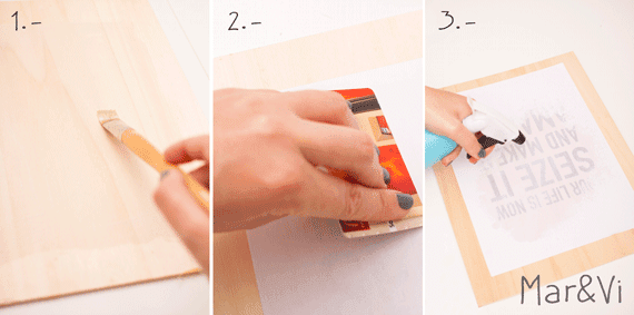 cuadro tipográfico en madera paso a paso