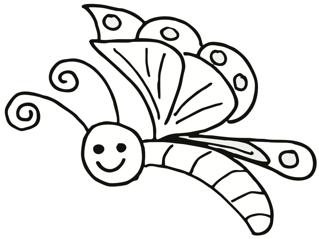 HD Simple Butterfly Coloring Pages Pictures - Free Coloring Book Images