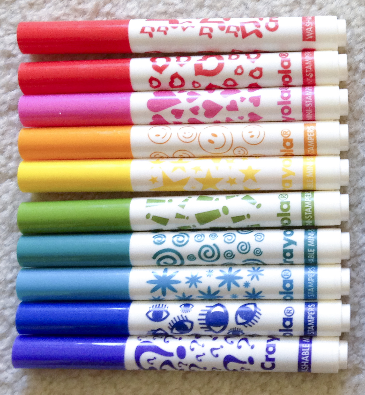  Crayola Stamper Markers with Emojis, Ultra Clean Washable  Markers, 10 Count : Office Products