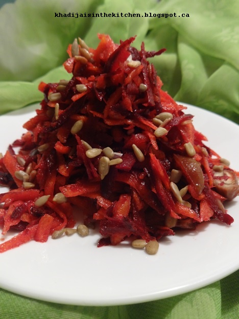 Khadija is in the Kitchen: SALADE MAROCAINE DE BETTERAVE, CAROTTE ET