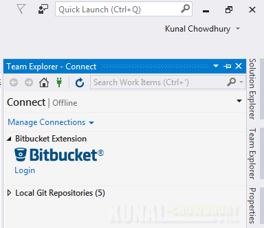Bitbucket extension in Visual Studio Team Explorer