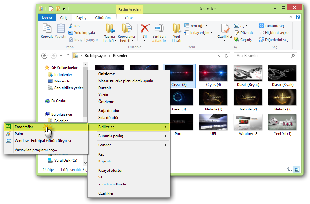 windows 8 ve 8 1 fotograflar