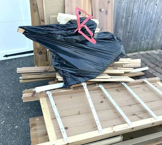 Pile of broken furniture