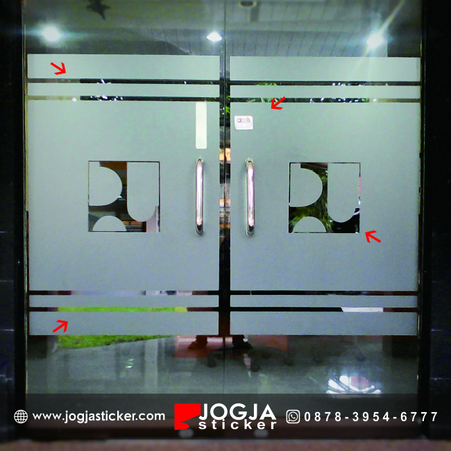 Sticker Kaca Cutting Sandblast Kantor Balai Diklat Dpu Jogjakarta Jogja Sticker
