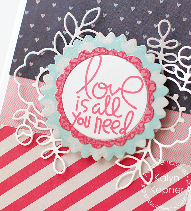 Virtual Smooches Layered Die Cut Valentine with Kalyn Kepner