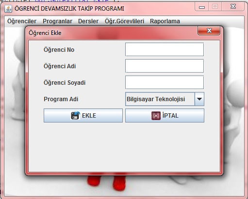öğrenci devamsizlik takip programi