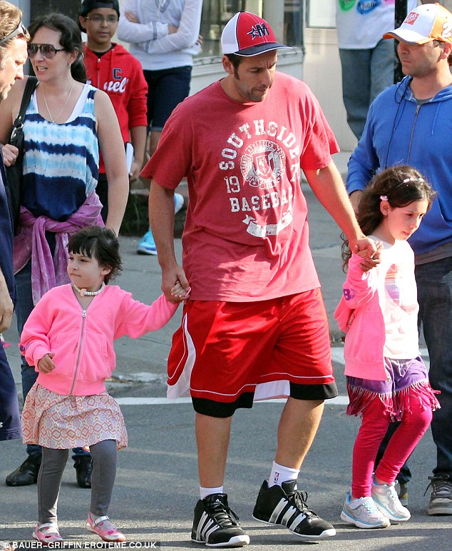 Adam Sandler with the kids Celebrity Gossip Entertainment News