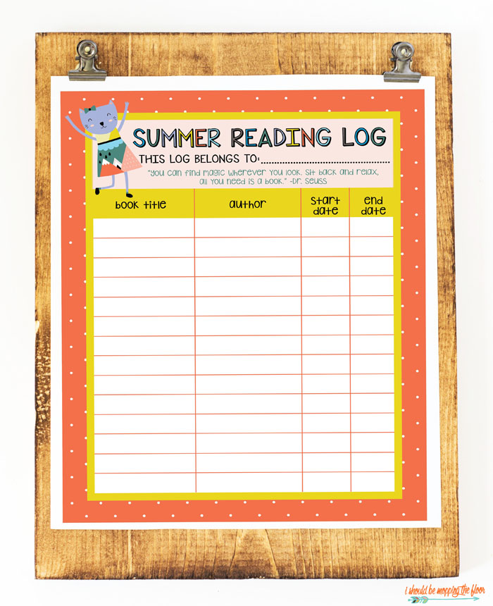 Kids' Summer Reading Printables | Six printable pages of summer reading motivation: book bucket list, reading logs, colorable bookmarks, & completion certificate.