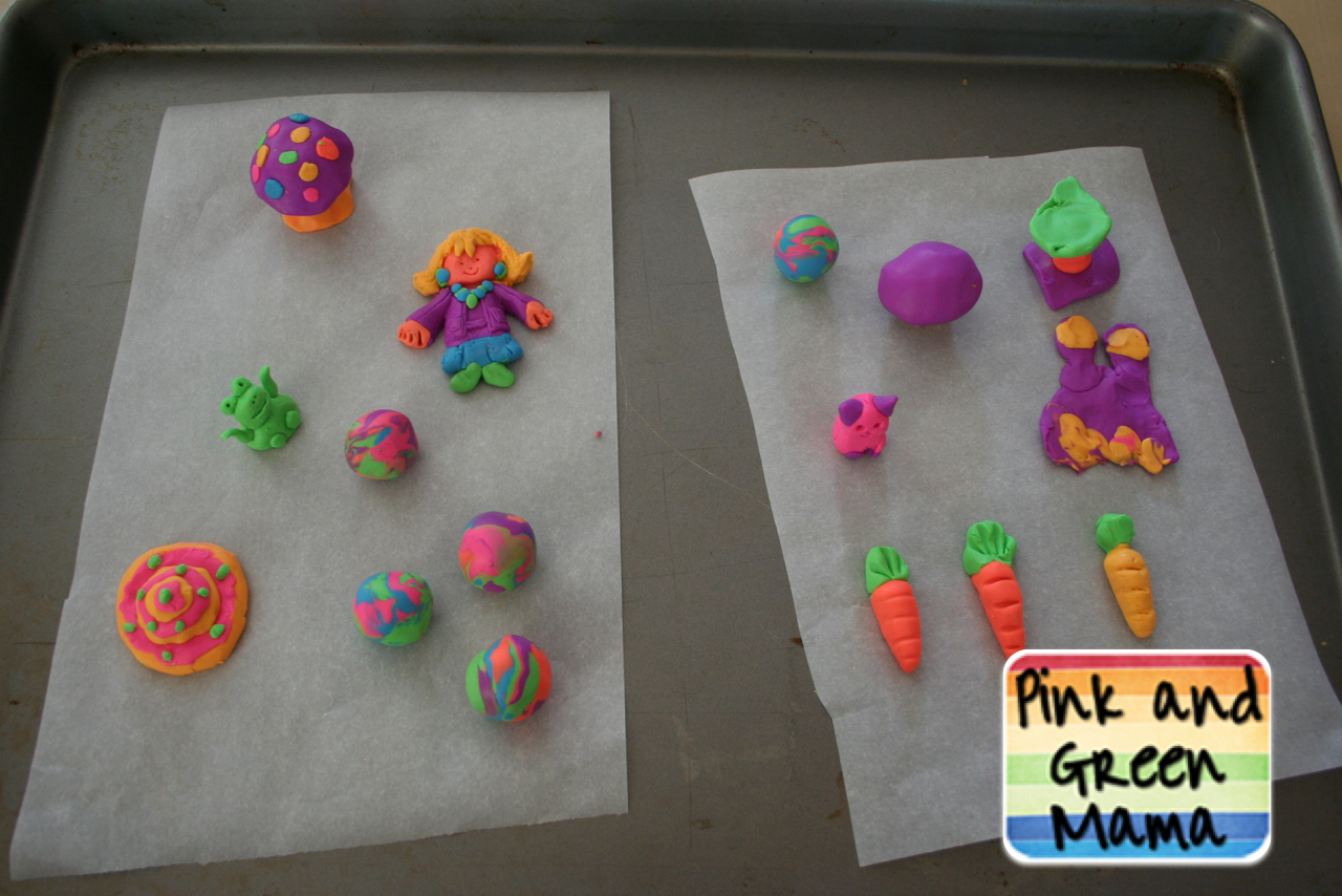 Pink and Green Mama * Homemade Erasers With Eraser Clay
