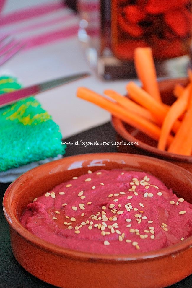 Hummus de remolacha Hummus de remolacha