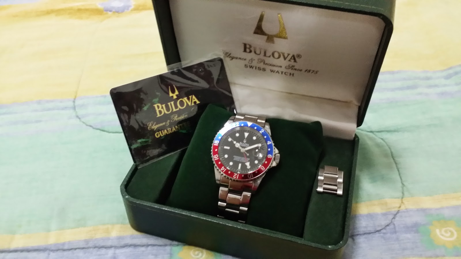 JACK'S TREASURE CHEST OF TIME PIECES: AUTHENTIC BULOVA GMT CHRONO