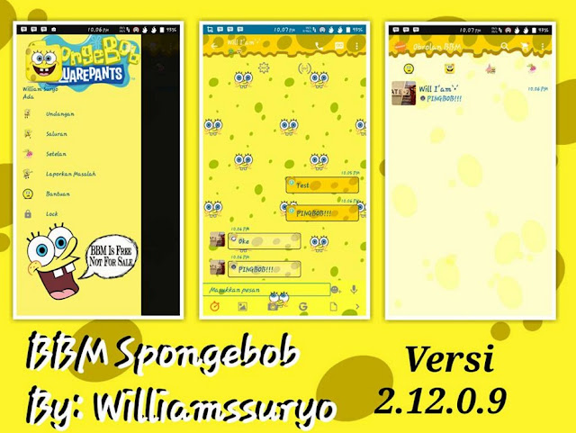 download BBM Mod Thema Spongebob Versi Terbaru 