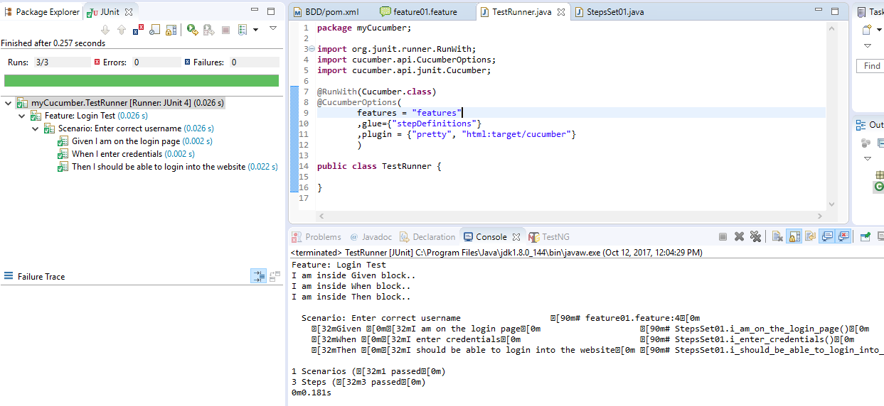 BDD with cucumberJava Part2