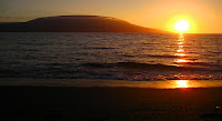 Sunset at Black Turtle Beach, Isabela Island, Galapagos
