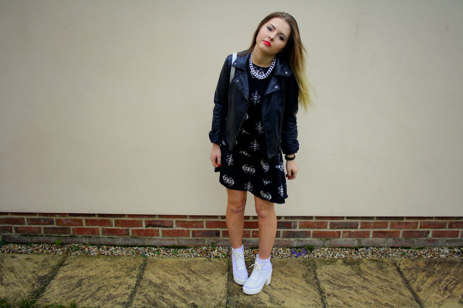 white trainers in winter