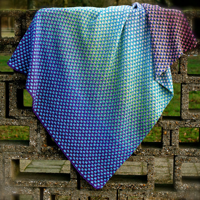 Trio Blanket (free crochet pattern) by Susan Carlson of Felted Button using 3 Scheepjes Whirls