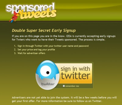 Cara mendapatkan uang dari Sponsored Tweets