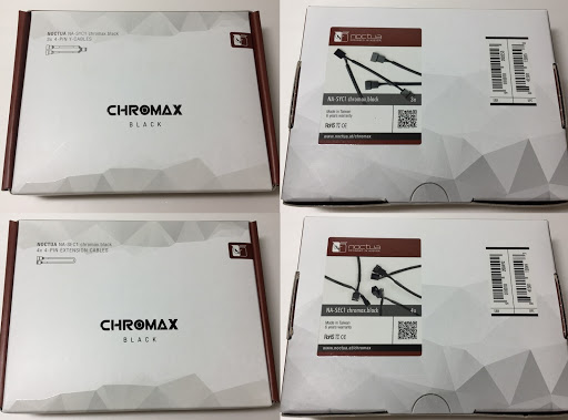 Noctua Chromax Y-Cables (NA-SYC1) and Extension Cables (NA-SEC1)