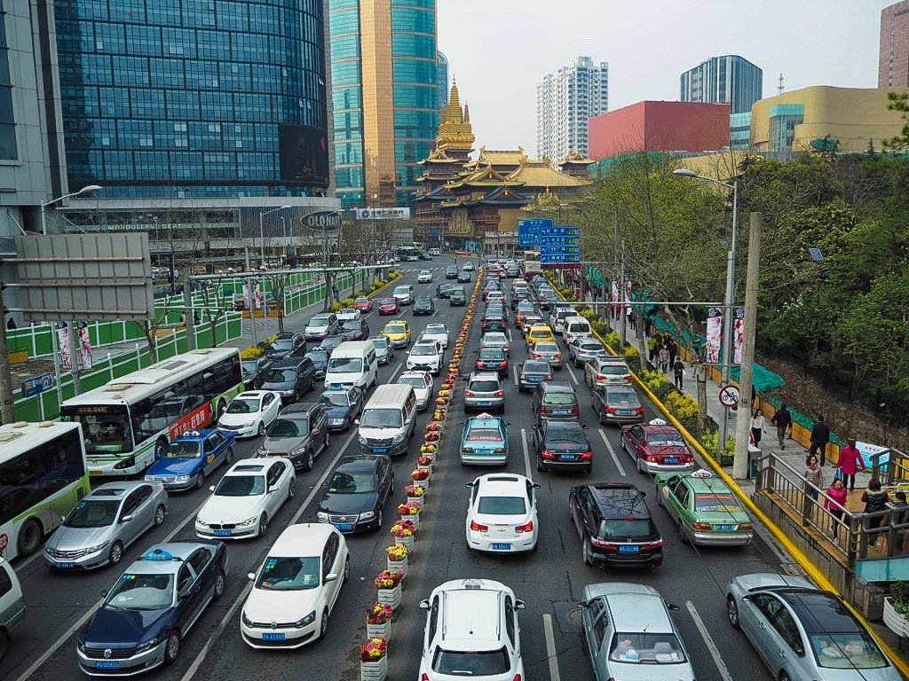 Shanghai elevated road traffic