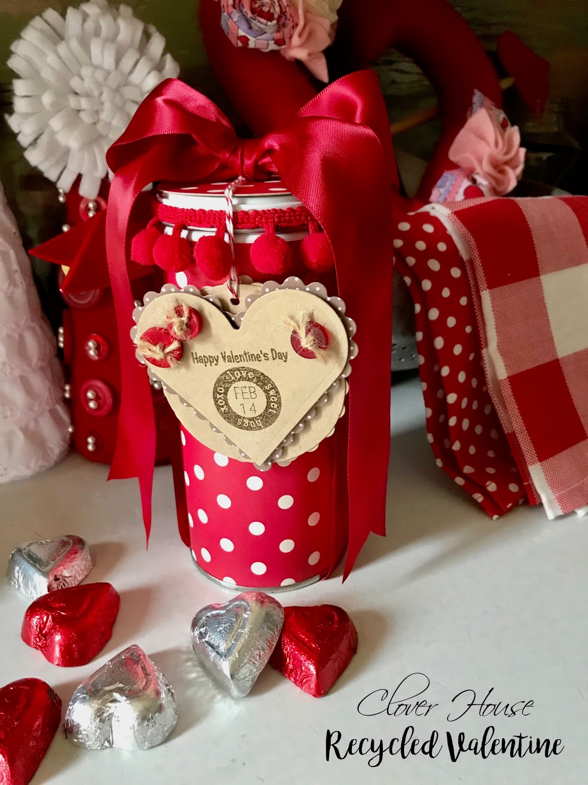 Clover House: Make a Valentine Using a Recycled Pirouline Tin