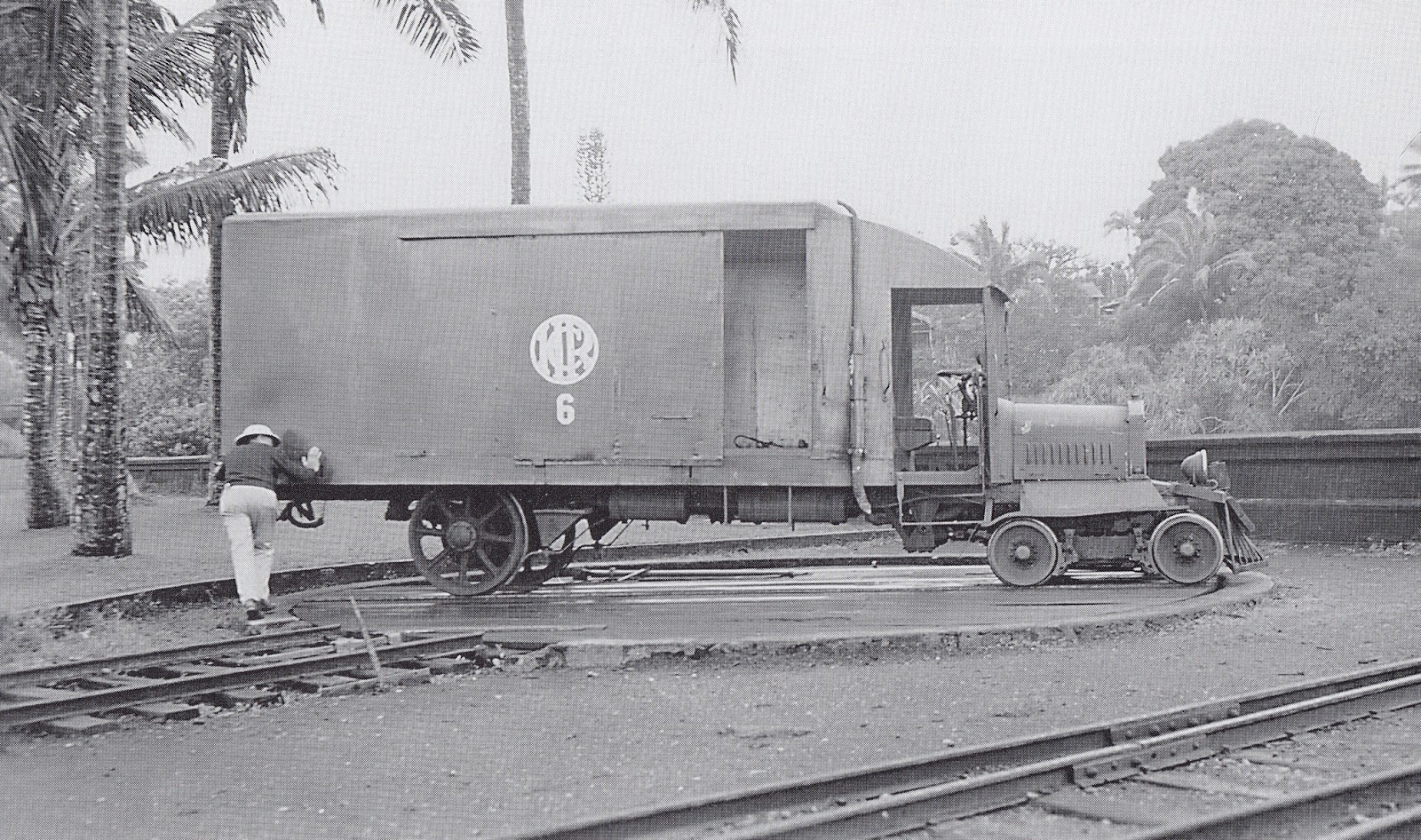 Just A Car Guy freight car on Oahu, on the Hilo station turntable, at