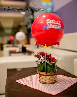 Centro de mesa balão de ar quente Festa volta ao mundo