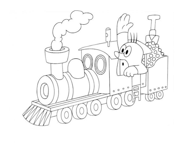 Mewarnai Gambar Kereta Api - 6 Mewarnai Gambar Kereta Api - 6
