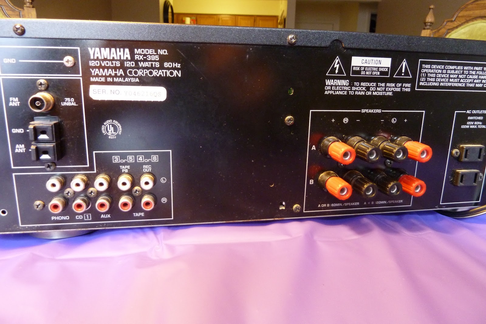 A Penny Saved Is A Penny Earned: Day 257: Yamaha RX-395 Receiver for 20$
