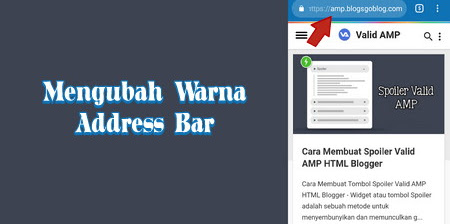 Cara Mengubah Warna Address Bar Blog di Browser Smartphone