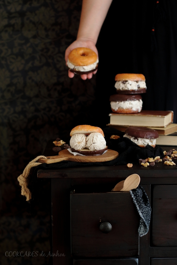 Helado de Plátano, Chocolate y Nueces. Mi versión del Chunky Monkey Ice Cream. Cookcakes de Ainhoa