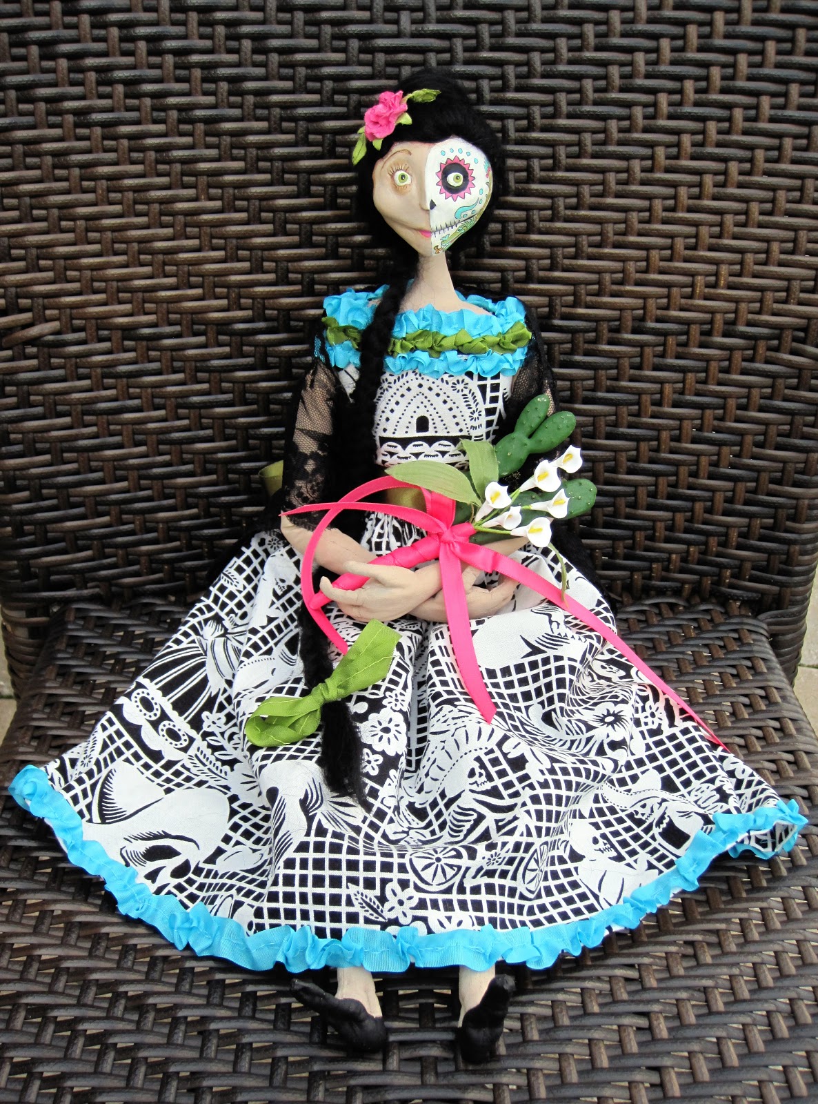 Anaboo Creations: New Catrina Day of the Dead Art Doll on EBAY